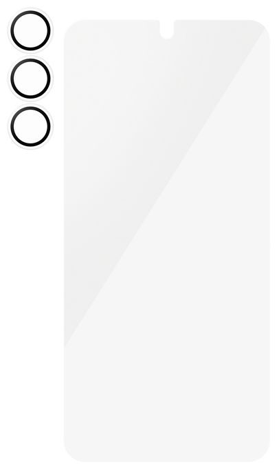 Klare Bildschirmschutzfolie Gehärtetes Glas, Silikon, Polyethylenterephthalat für  Samsung Samsung - Galaxy S25 Kratzresistent, Schockresistent 38388 2-in-1 Bundle - Schutzkit Display/Objektiv 
