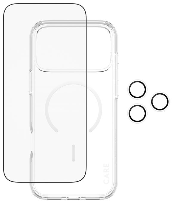 Klare Bildschirmschutzfolie Gehärtetes Glas, Polyethylenterephthalat, Silikon für  Apple Apple - iPhone 17 Pro Max Kratzresistent, Schockresistent 94434 3-in-1 Explorer Set Cover 