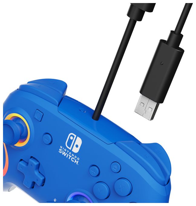 Analog / Digital Gamepad für Nintendo Switch, Nintendo Switch OLED  Afterglow Wave (Blau) 
