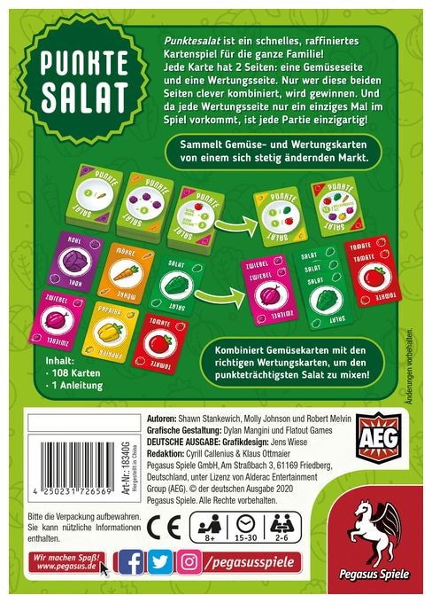 Brettspiel bis zu 6 Spielern ab 8 Jahr(e) 18340G Punktesalat 