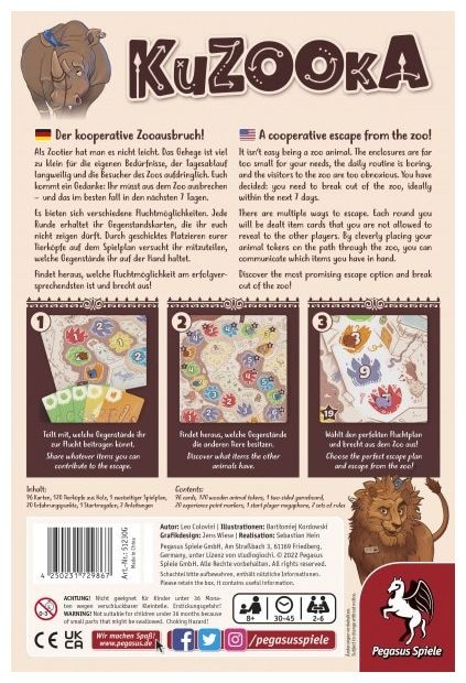 Brettspiel bis zu 6 Spielern ab 8 Jahr(e) 51230G KuZOOka 