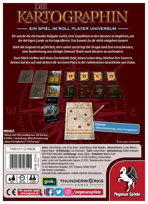 Brettspiel bis zu 100 Spielern ab 10 Jahr(e) 51311G Die Kartographin 