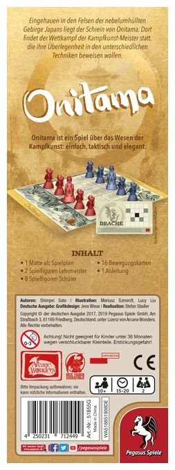 Brettspiel bis zu 10 Spielern ab 10 Jahr(e) 51855G Onitama 