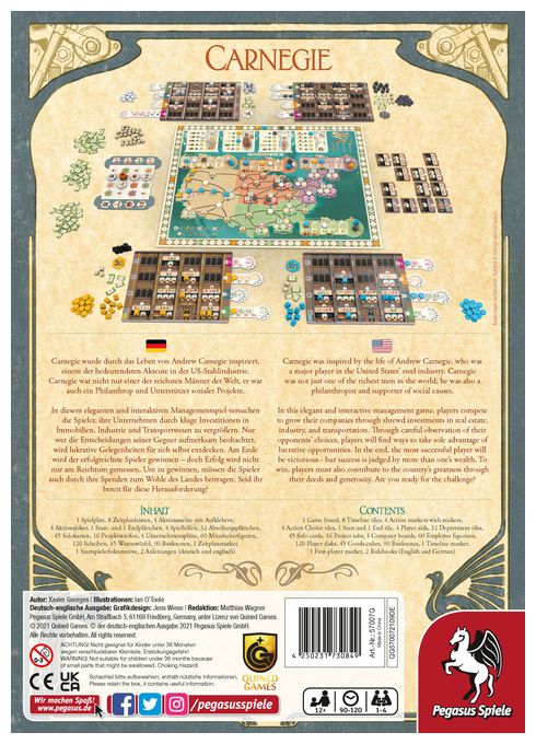 Brettspiel bis zu 4 Spielern ab 12 Jahr(e) 57007G Carnegie 
