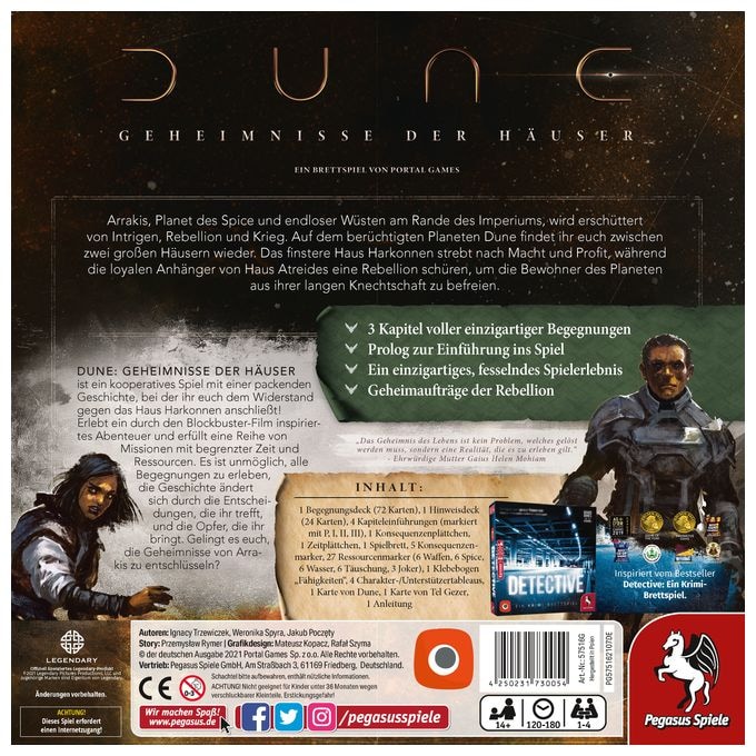 Brettspiel bis zu 4 Spielern ab 14 Jahr(e) 57516G Dune – Geheimnisse der Häuser 