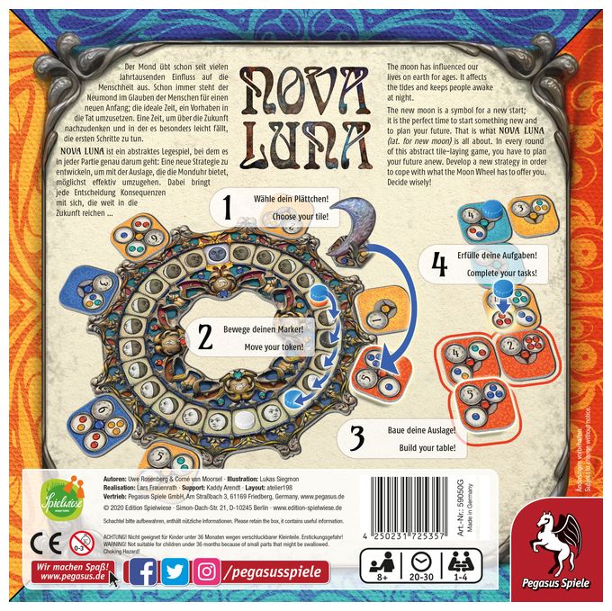 Brettspiel bis zu 4 Spielern ab 8 Jahr(e) 59050G Nova Luna 