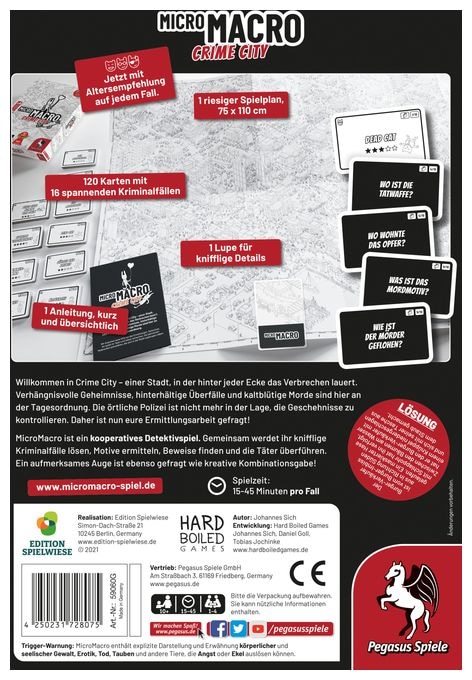 Brettspiel bis zu 4 Spielern ab 10 Jahr(e) 59060G MicroMacro: Crime City 