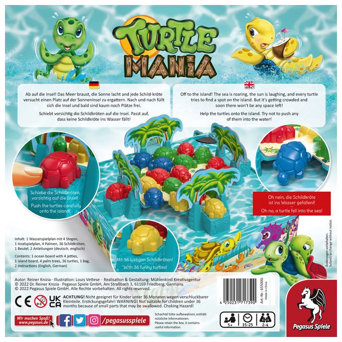 Brettspiel bis zu 4 Spielern ab 5 Jahr(e) 65500G Turtle Mania 