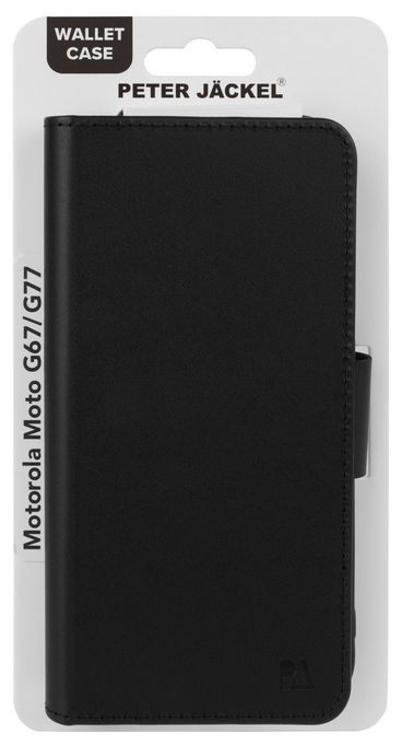 Geldbörsenhülle für Motorola Moto G67/ G77  23150 Book Case Wallet (Schwarz) 