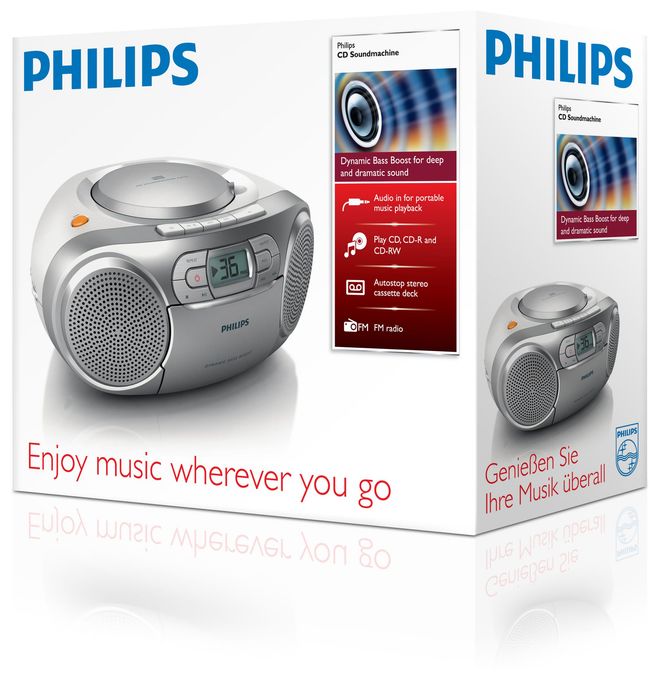 CD Payer FM Radio  AZ127/12 (Grau) 