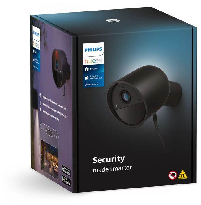 1920 x 1080 Pixel IP-Sicherheitskamera IP20, IP65 Innen & Außen Nachtsicht  Hue Secure Kamera (Schwarz) 