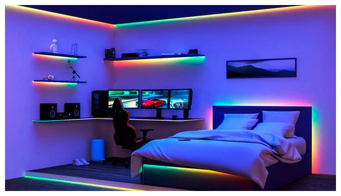 Smarter RGBIC-LED-Lightstrip, 2 x 5 m, Typ C, Connected by WiZ 