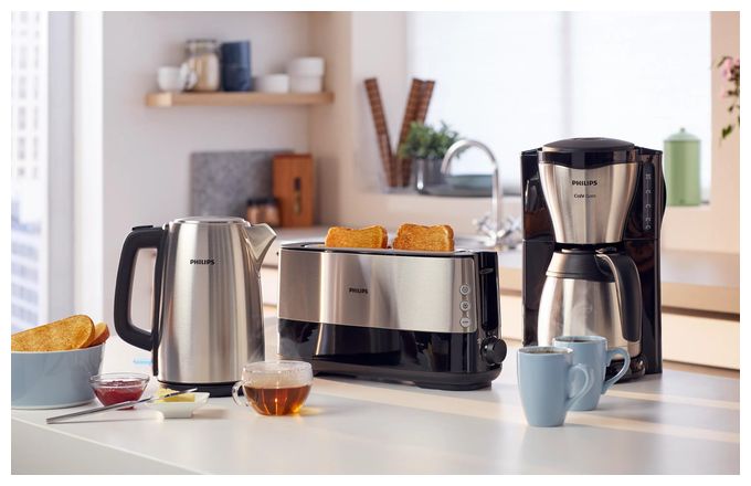 Mit Thermo-Kanne, Metall, Kaffeemaschine 