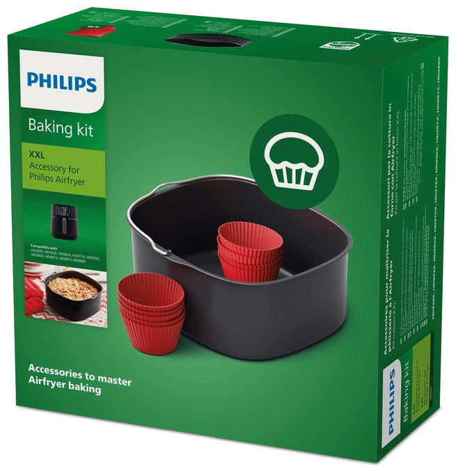 Gusseiserne Pfanne für HD9285, HD963X, HD965X, HD975X, HD976X, HD986X, HD987X HD9957/00 Set zum Backen XXL 