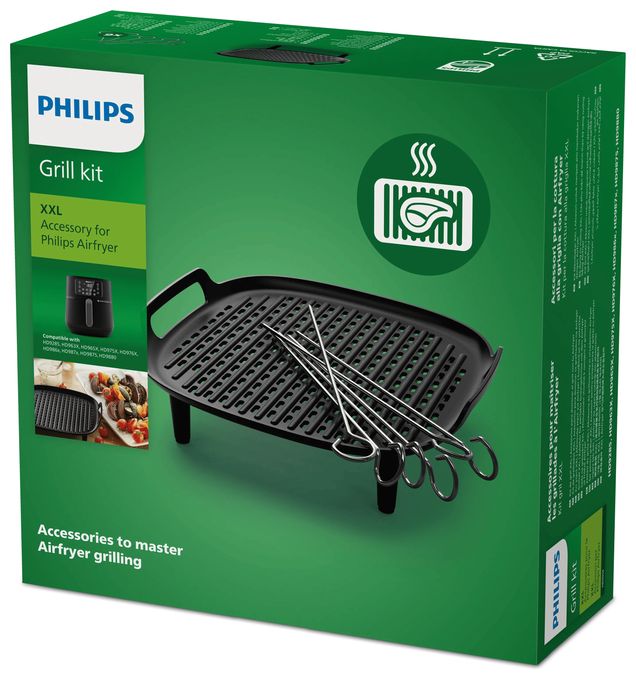 Grillboden &-Spieße für HD9285, HD963X, HD965X, HD975X, HD976X, HD986X, HD987X HD9959/00 Grillset XXL 