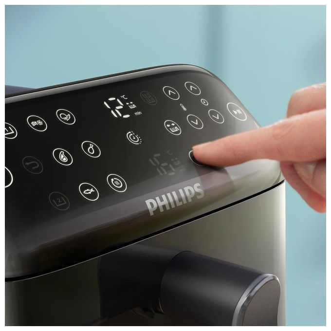 Doppel Heißluftfritteuse 10 l 2750 W  Series 4000 NA461/00 (Schwarz, Silber) 