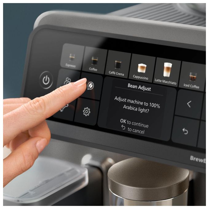 Kaffeevollautomat 15 bar 1,9 l 275 g (Cashmere Grey) Series 6000 EP6551/91 LatteGo Pro Aromis 