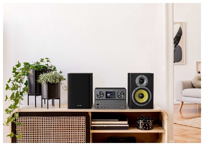 2 Kanäle Heim-Audio-Mikrosystem DAB, DAB+, FM 100 W Bluetooth  TAM8905/10 (Schwarz) 