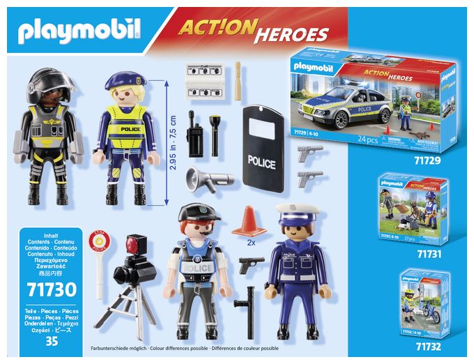 6 Teile  City Action Figurenset Polizei Spielset (Mehrfarbig) 