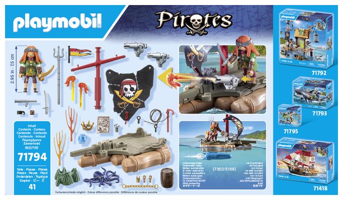 Schatzbergung auf Piratenfloss 
