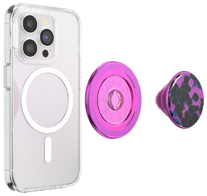 Fingerring  PopGrip Acetate Purple Prism (Schwarz, Violett) 