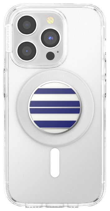 Fingerring  PopGrip Enamel Nautical Stripe (Blau, Weiß) 