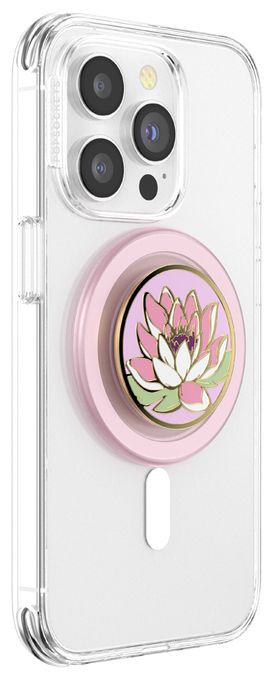 Fingerring  PopGrip Enamel Water Lily (Mehrfarbig, Pink) 