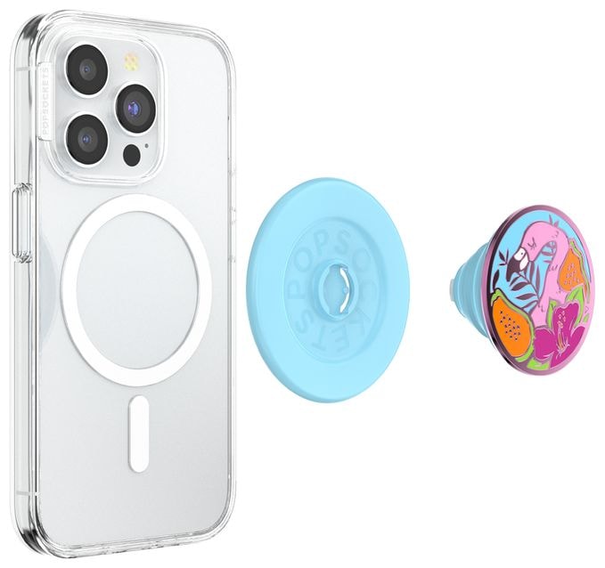 Fingerring  PopGrip Flamingo (Blau, Mehrfarbig) 
