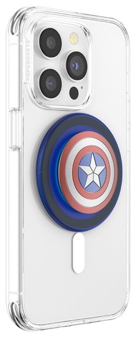 Fingerring für Jede Marke  PopGrip MagSafe Enamel Captain America (Blau, Rot, Weiß) 