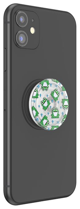 Fingerring für Jede Marke (Grün, Durchscheinend, Weiß) PopGrip Premium Plant 8 Bit Frogs 