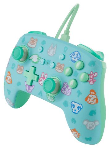 Gamepad für Nintendo Switch (Blau, Grün, Türkis) Enhanced Wired Controller Animal Crossing 