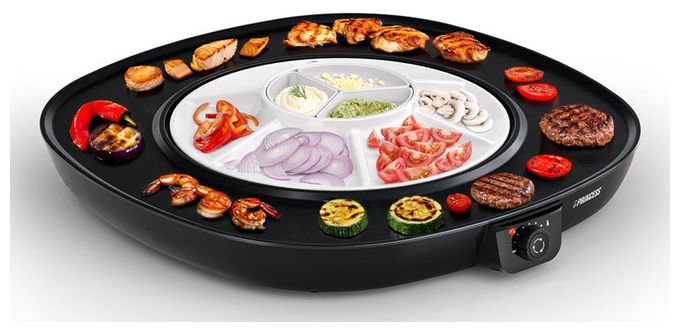 1 Zone(n) 1100 W mit 450 x 450 mm Fläche  103260 Chef Pirouette (Schwarz, Weiß) 