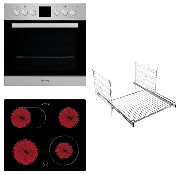Herdset normal AutoClean mit 60 cm Glaskeramik Kochfeld PV510IN (PHVR6OH5V1IN + PCTHR6042NE) 