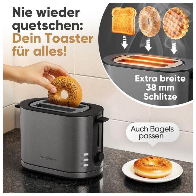 Toaster 950 W 2 Scheibe(n)  PC-TA1291 (Anthrazit) 