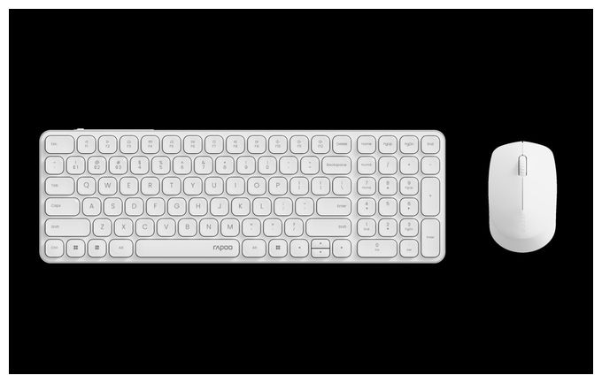 Büro Tastatur RF Wireless + Bluetooth 2.4 GHz  9310M (Weiß) 