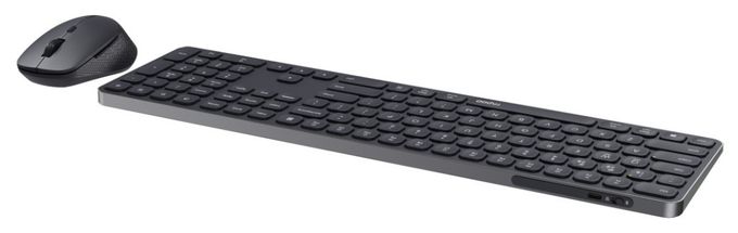 Büro Tastatur RF Wireless + Bluetooth 2.4 GHz  9810M (Dunkles Grau) 