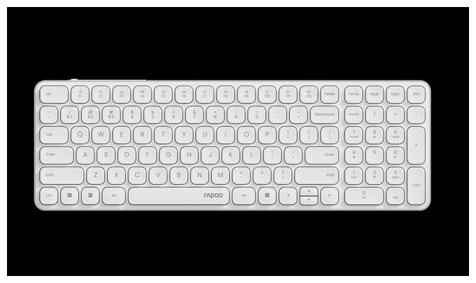 Büro Tastatur RF Wireless + Bluetooth 2.4 GHz  E9310M (Weiß) 