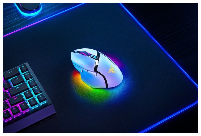 35000 DPI Gaming Maus Optisch  Basilisk V3 Pro (Weiß) 