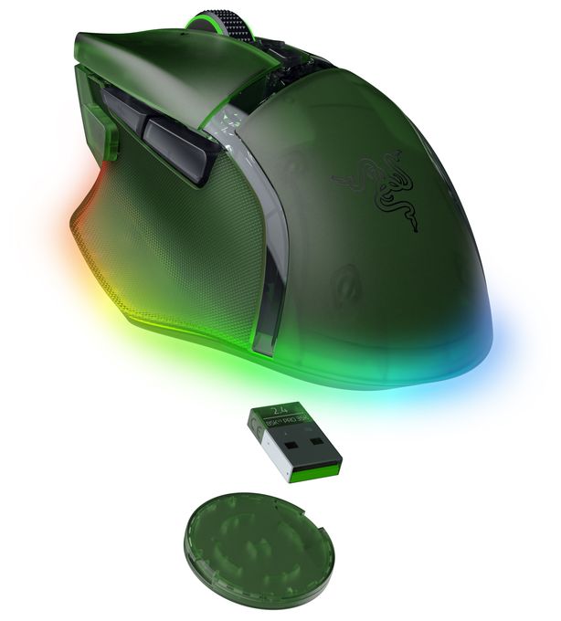 35000 DPI Gaming Maus Optisch  Basilisk V3 Pro (Grün) 
