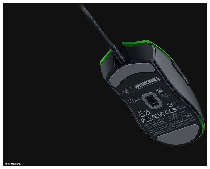 8500 DPI Gaming Maus Optisch  Cobra (Schwarz, Grün) 