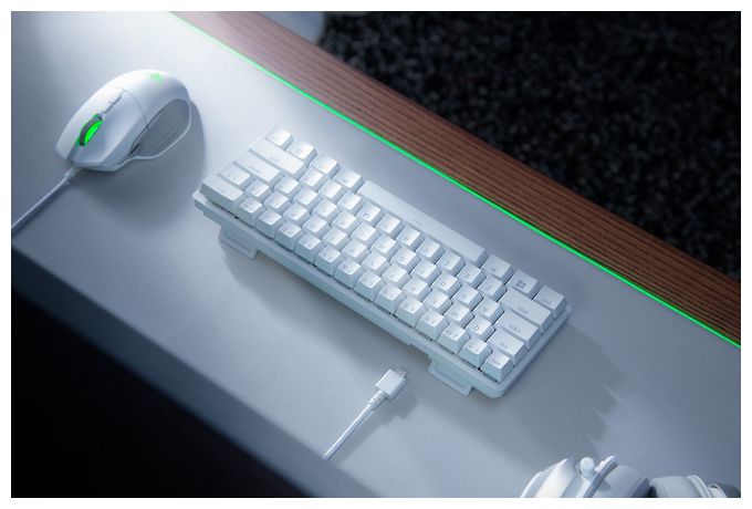 RGB-LED Gaming Tastatur USB  Huntsman Mini (Weiß) 