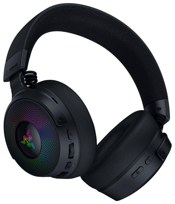 Ohraufliegender Bluetooth Kopfhörer kabelgebunden&kabellos 50 h Laufzeit USB Typ-A  Kraken V4 Pro (Schwarz) 