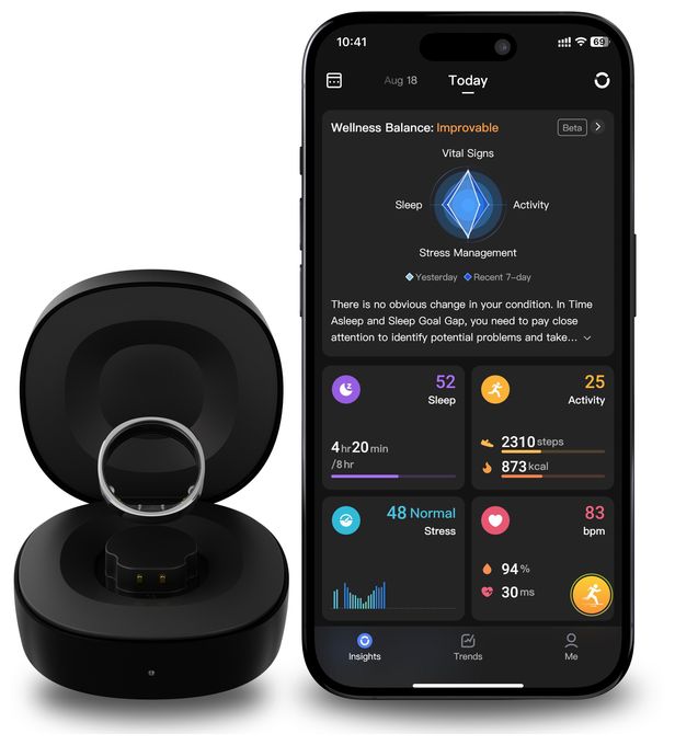 Smart Ring Größe 9  Gen 2 (Silber) 