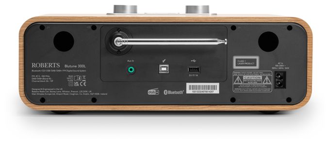 Bluetooth DAB+, DMB, FM Radio  Blutune 300L (Schwarz, Holz) 