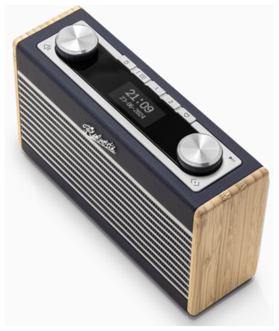 Bluetooth DAB, DAB+, FM Radio Tragbar  Rambler Uno (Bambus, Navy) 