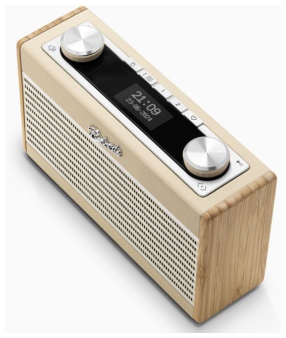 Bluetooth DAB, DAB+, FM Radio Tragbar  Rambler Uno (Bambus, Cremefarben) 