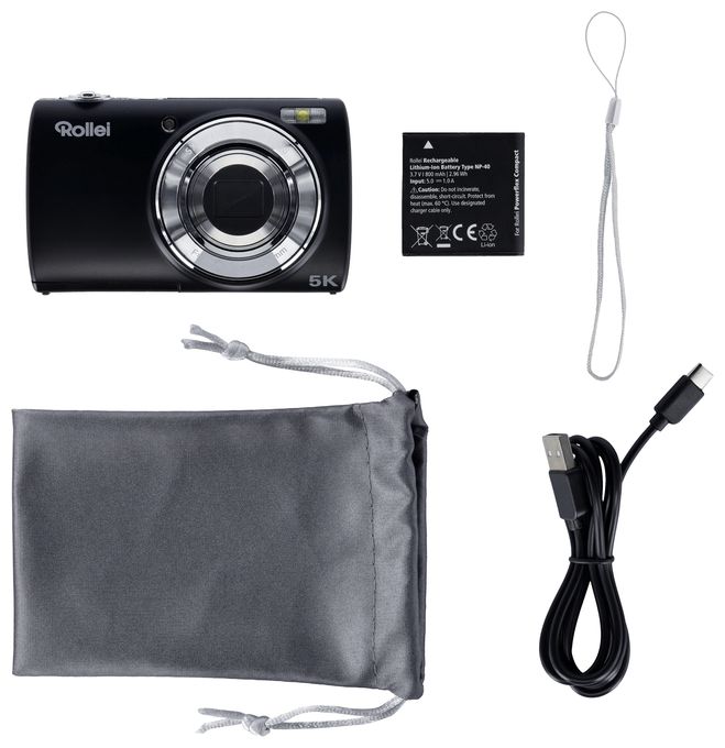 Kompaktkamera 5x Opt. Zoom  Powerflex Compact (Schwarz) 