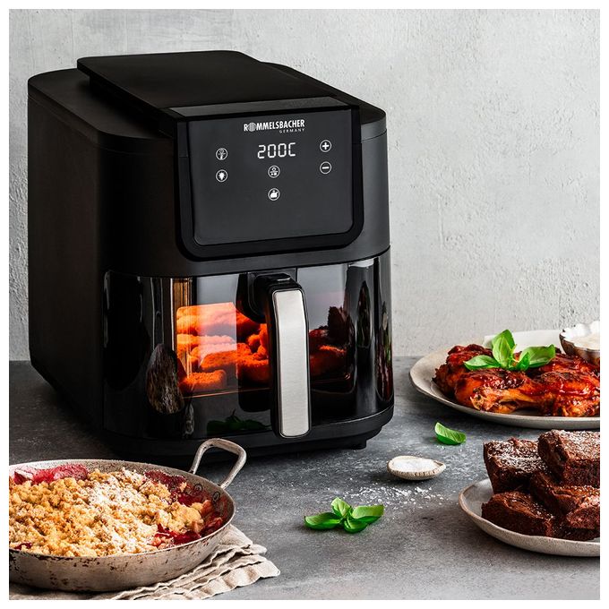 Heißluftfritteuse 8 l 1700 W  FRH1700XXL (Schwarz, Edelstahl) 