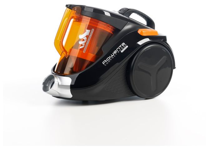 Bodenstaubsauger Beutellos 750 W HEPA  RO3753 Compact Power (Schwarz, Orange) 
