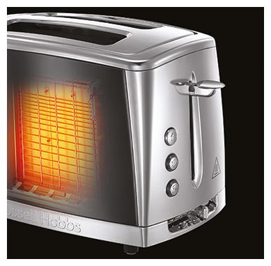 Toaster 1550 W 2 Scheibe(n) 6 Stufen  23221-56 Luna (Schwarz, Grau) 